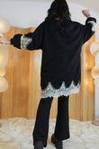 Kira Lace Tunic Black